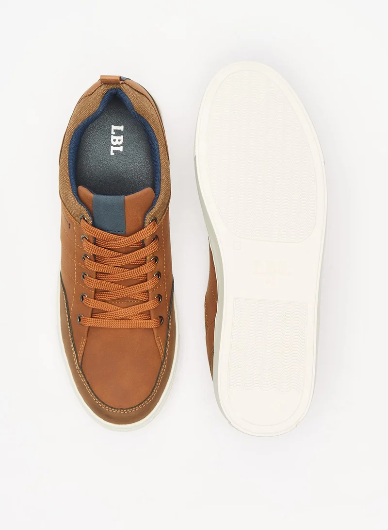 LBL by Shoexpress Mens Paneled Casual Sneakers with Lace-Up Closure