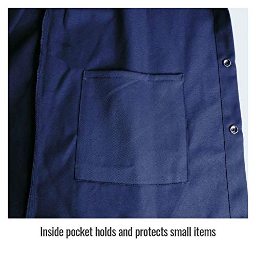 Black Stallion REVCO - FN9-30C-M FN9-30C 30" 9oz. Navy FR Cotton Welding Jacket, Large (Medium) - Image 4