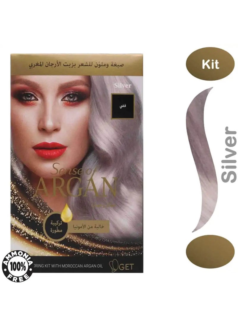 Argan Hair Coloring Oil Kit Silver - Image 1