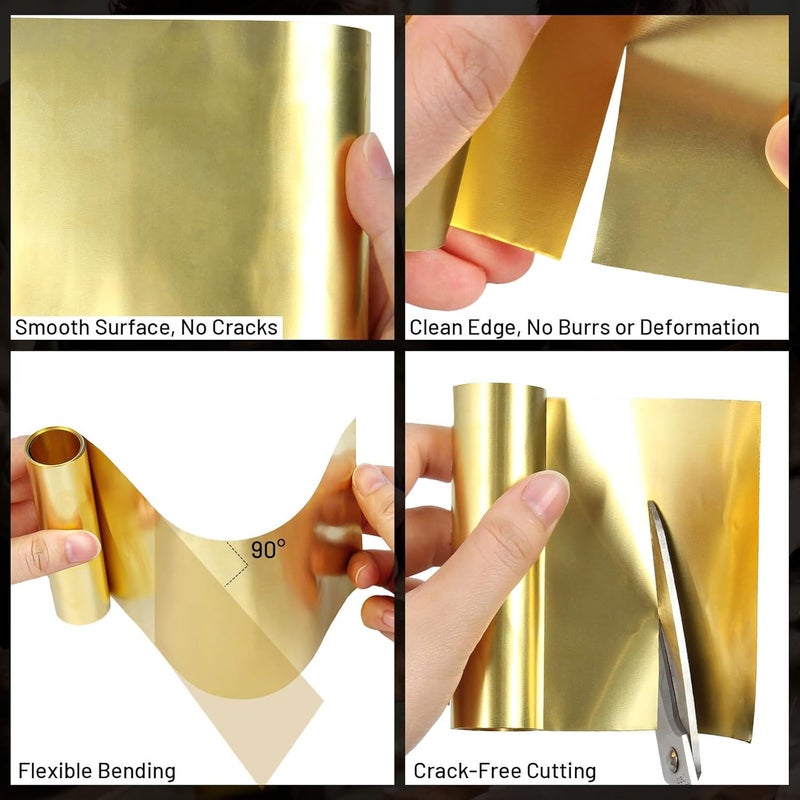 Brass Sheet Roll 0.3x100x1000mm Metal Foil for Crafts Repairs Electrical - Image 2
