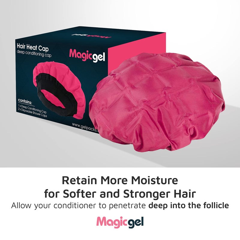 Magic Gel Premium Deep Conditioning Heat Cap. A Hot Head Cap to Hydrate, Moisturize and Condition. Thermal Cordless Hair Steamer for Damaged Hair (Natural Steam Treatment) - Image 3