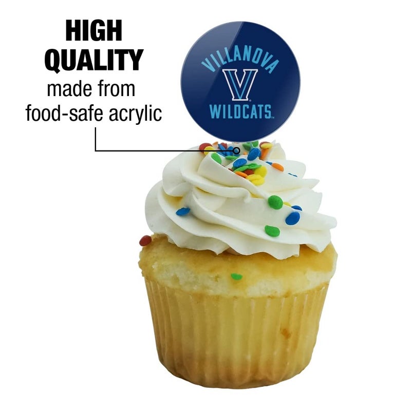 GRAPHICS & MORE Villanova University Wildcats Cupcake Picks Toppers Decoration Set of 6 - Image 3