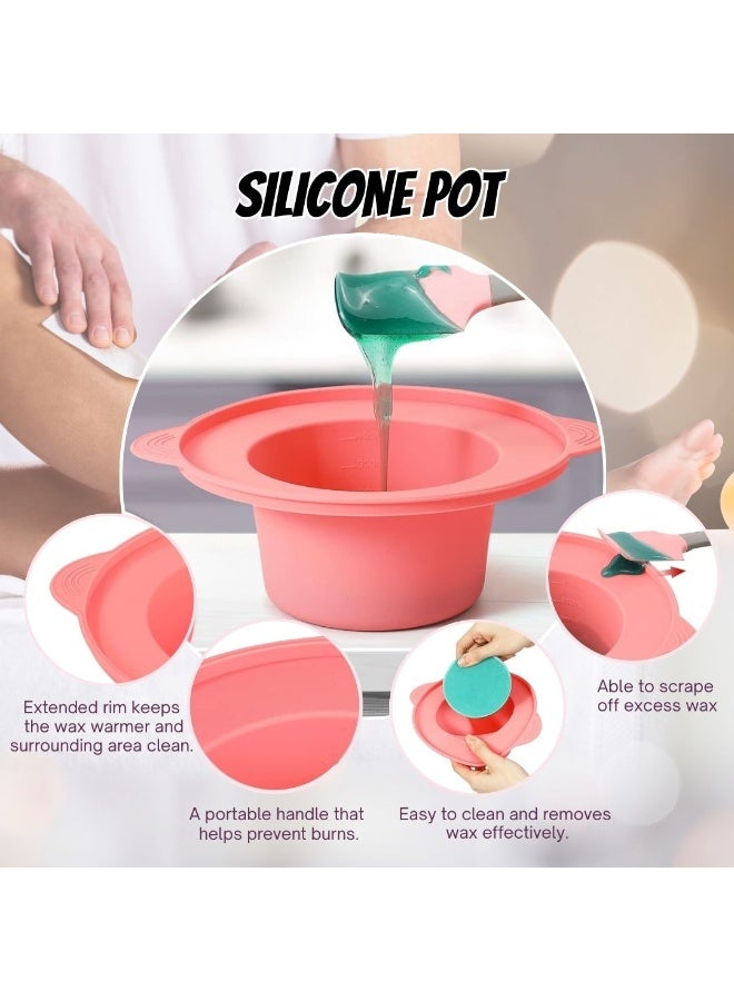 كونسونج بيوتي waxing kit for women,digital screen wax warmer for hair removal,easy to use wax melt warmer,wax pot heater with 100gram wax beans,brazilian wax,silico - Image 4