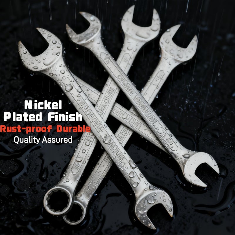 Matte Dual Purpose Wrench 8mm Industrial Grade Vanadium Steel Combination Tool - Image 3