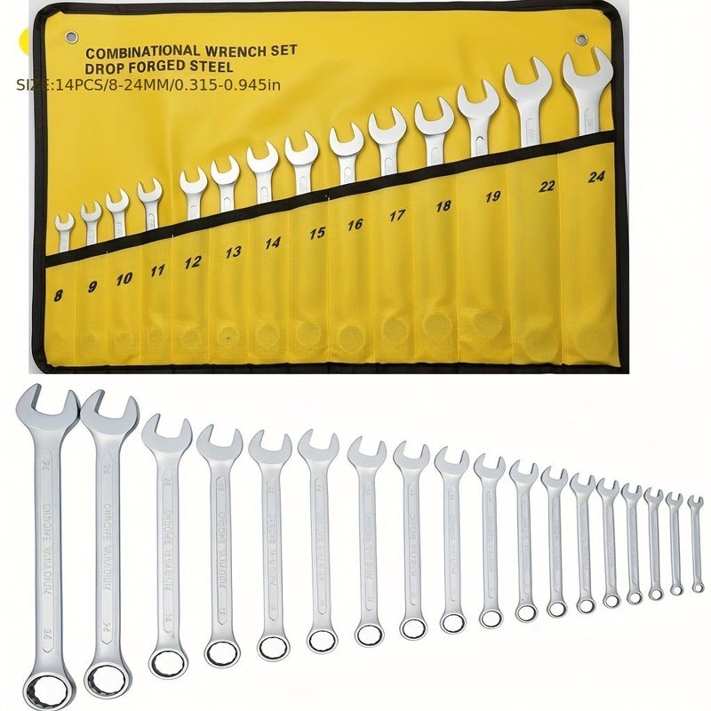 Matte Dual Purpose Wrench 8mm Industrial Grade Vanadium Steel Combination Tool - Image 4