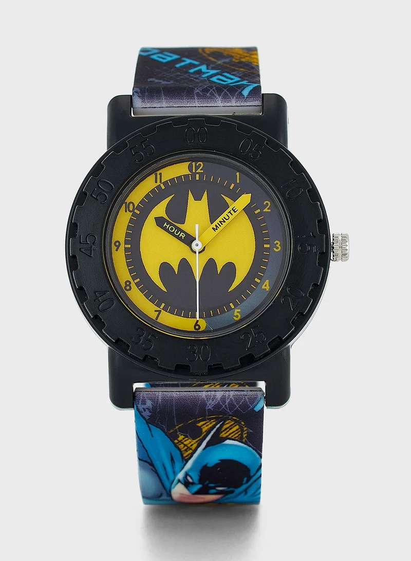 باتمان Batman Boys Time Teacher Watch Printed Silicon Strap, BAT9548