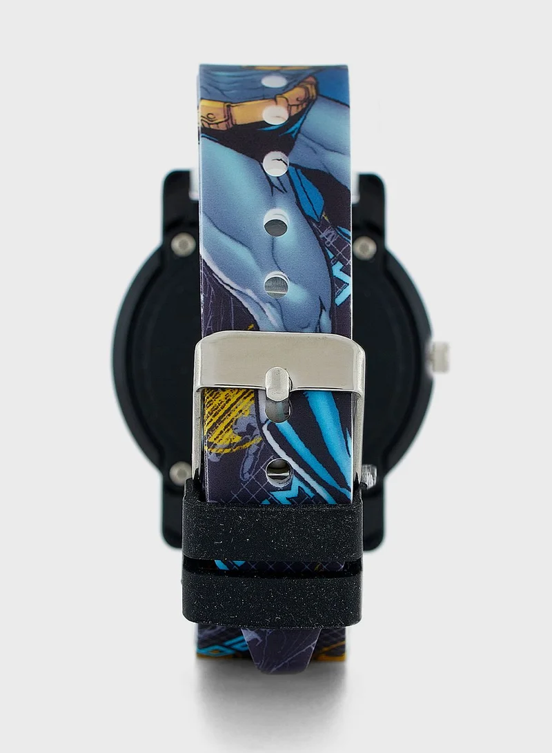باتمان Batman Boys Time Teacher Watch Printed Silicon Strap, BAT9548