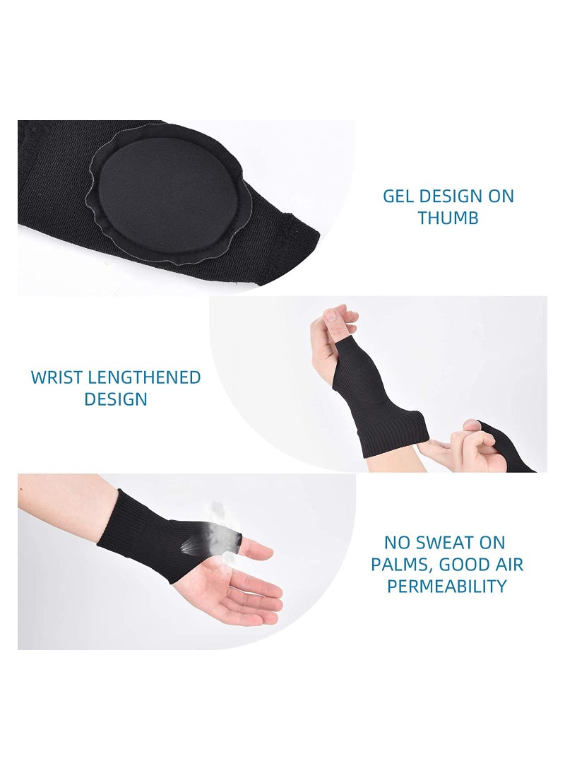 1 Pair Gel Wrist Support Brace, Breathable Compression Arthritis Gloves For Thumb Arthritis, Carpal Tunnel, Tenosynovitis - Image 3