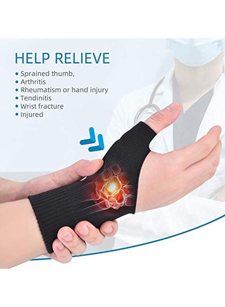 Generic 1 Pair Gel Wrist Support Brace, Breathable Compression Arthritis Gloves For Thumb Arthritis, Carpal Tunnel, Tenosynovitis - Image 4