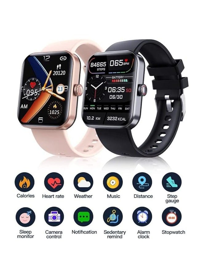 bluetooth fashion smart watch, F57L blood glucose monitoring smart watch, F57L smart watch, heart rate and blood pressure bluetooth fashion smart watch (black) - Image 2