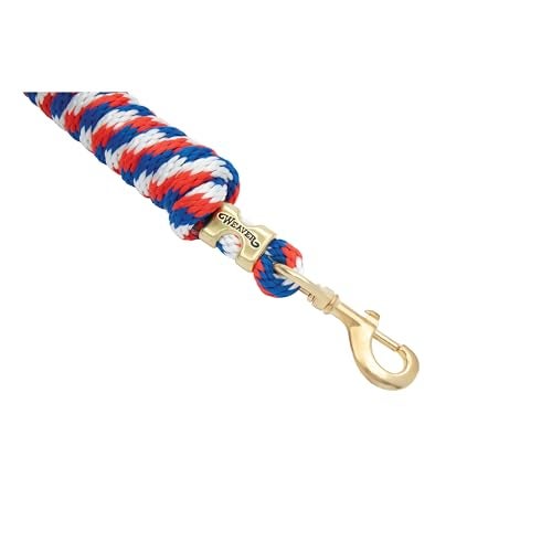 Weaver Leather Poly Lead Rope Blue/Red/White, 5/8 x 10' - Image 2