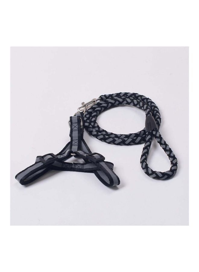 NIBEMINENT Reflective Lead Leash With Waist Chest Strap Black/Grey M - Image 3