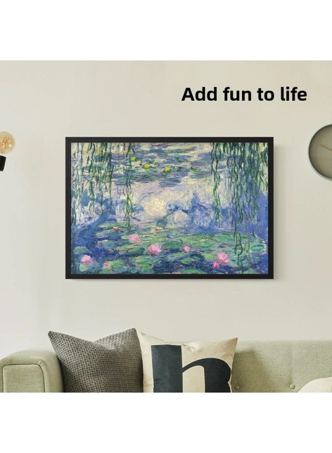 Jigsaw Puzzle Toys 1000 Pieces Decompression Gift Paper Oil Painting Decompression Adult Plane Puzzle Cross-border-Color:Van Gogh Self-portrait In Straw Hat - 70*50cm 83106 - Image 4