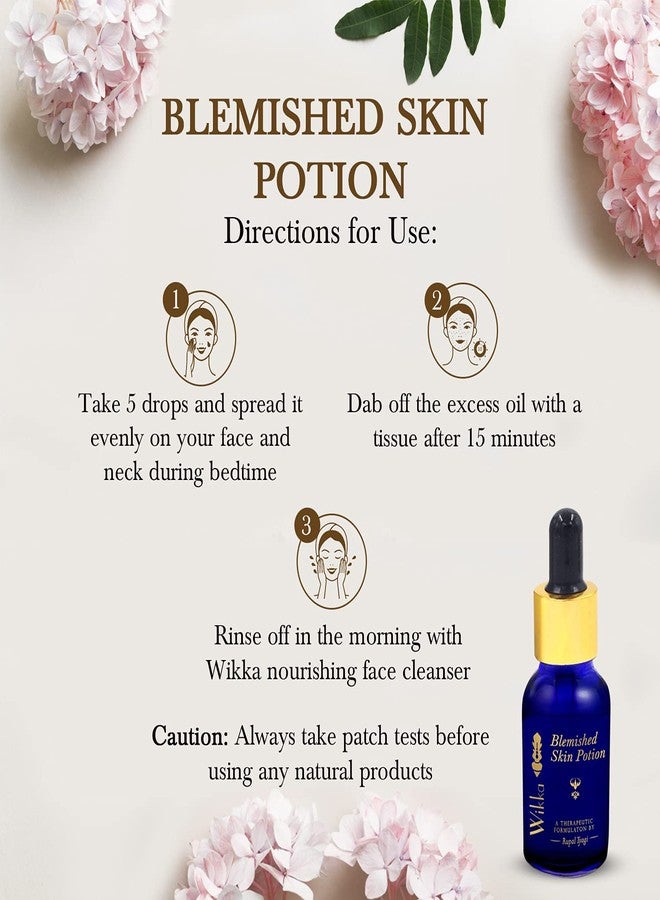 Wikka Blemished Skin Potion - Natural Oil Blend (15g) helps in Anti-Aging Serum for Dark Circles | Glow & Radiance Boost | Perfect for Pimples & Scars - Image 2