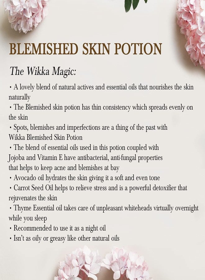 Wikka Blemished Skin Potion - Natural Oil Blend (15g) helps in Anti-Aging Serum for Dark Circles | Glow & Radiance Boost | Perfect for Pimples & Scars - Image 4