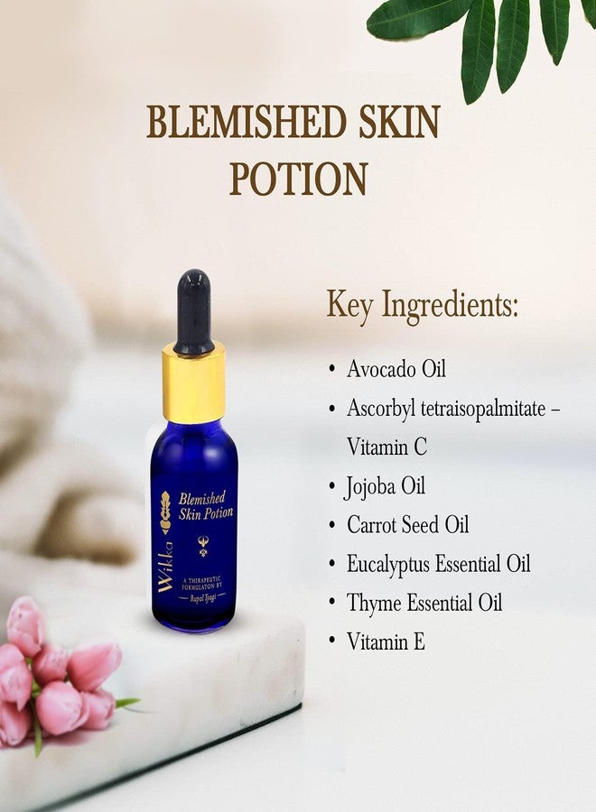 Wikka Blemished Skin Potion - Natural Oil Blend (15g) helps in Anti-Aging Serum for Dark Circles | Glow & Radiance Boost | Perfect for Pimples & Scars - Image 3
