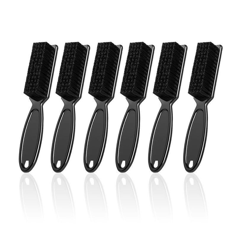 SQULIGT 6 Pcs Barber Clipper Brush Blade Trimmer Cleaning Brush Set Duster Manicure Nylon Brush Hair Styling Tool (Black) - Image 1