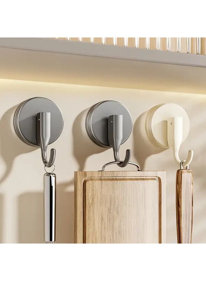 Milky White Powerful Suction Cup Hook No Drilling Required Easy Installation For Bathroom Kitchen Tiles - Image 5