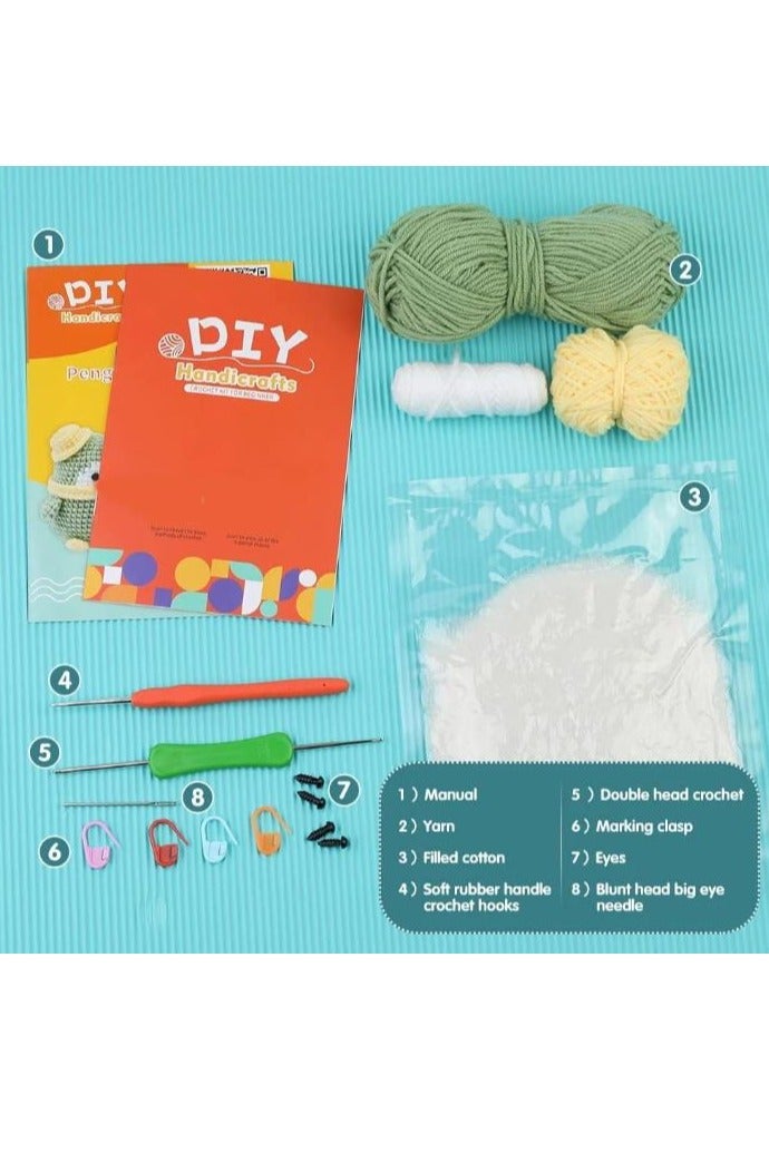 Arabest DIY Cartoon Doll, Material Package, Suit Manual, Crochet Material Package, Green - Image 2