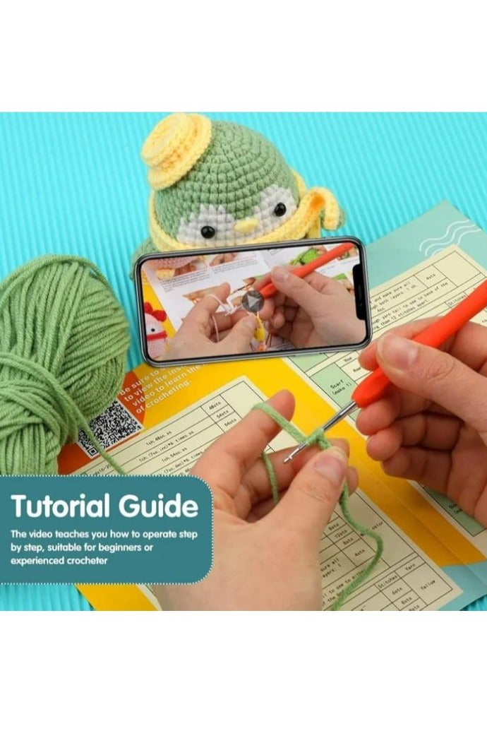 Arabest DIY Cartoon Doll, Material Package, Suit Manual, Crochet Material Package, Green - Image 3