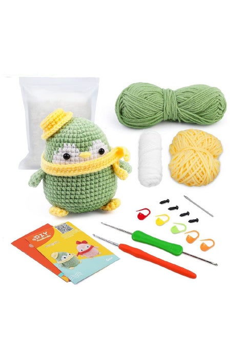 DIY Cartoon Doll, Material Package, Suit Manual, Crochet Material Package, Green