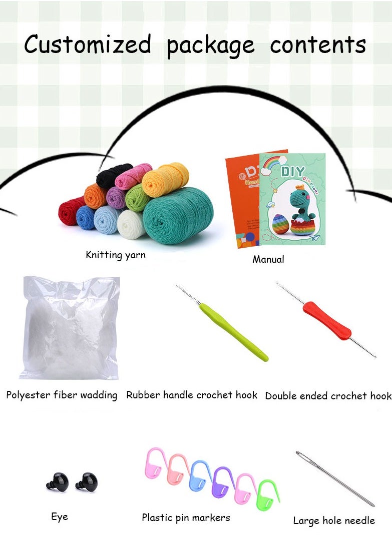 DIY Cartoon Doll, Material Package, Suit Manual, Crochet Material Package, Green