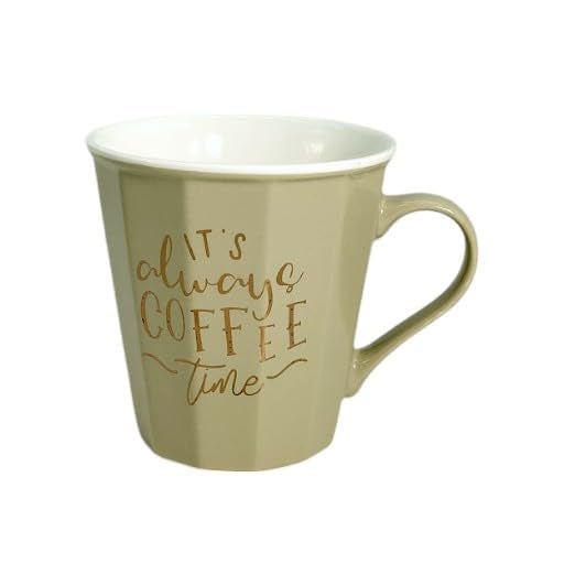 Lemon Tree Ceramic Coffee Cups - Set of 4, 300ml Each Cup, Microwave & Dishwasher Safe, Mugs with Handle for Cappuccino, Milk, Latte hot/Cold Drinks - Image 5