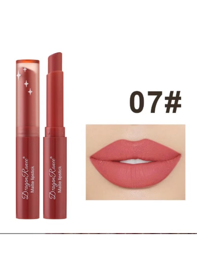 Dragon Ranee Nude Matte Lipstick Waterproof Lip Sticks Not Fading Sexy Lipsticks for Women Make Up Long Lasting Lip Cosmetics