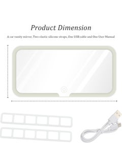 DIGI CORE Car Sun Visor Vanity Mirror Rechargeable Light With 3 Light Modes LED Light Mirror Visor Vanity Mirror For Car Truck SUV Rear View With Dimmable Touch Screen, Mirror Accessories For Women & Girls  - Image 5