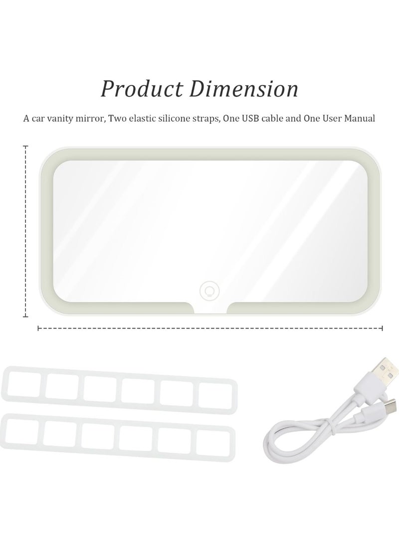 DIGI CORE Car Sun Visor Vanity Mirror Rechargeable Light With 3 Light Modes LED Light Mirror Visor Vanity Mirror For Car Truck SUV Rear View With Dimmable Touch Screen, Mirror Accessories For Women & Girls - Image 5