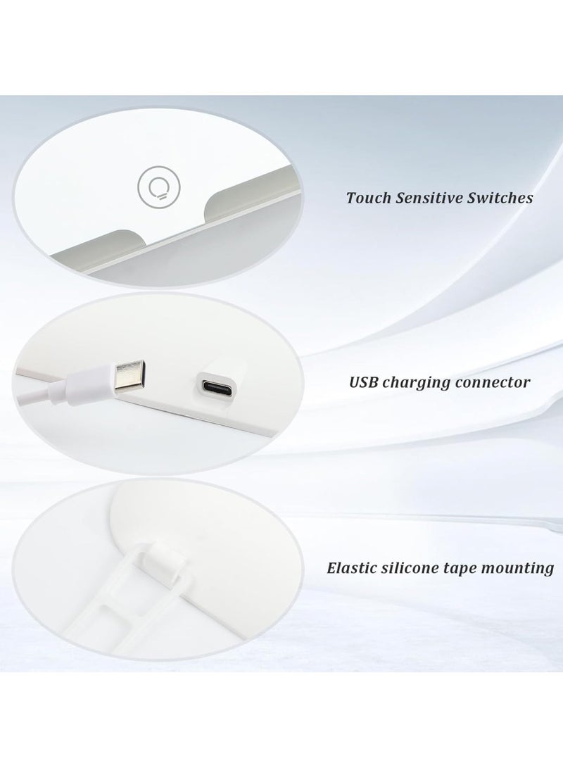 DIGI CORE Car Sun Visor Vanity Mirror Rechargeable Light With 3 Light Modes LED Light Mirror Visor Vanity Mirror For Car Truck SUV Rear View With Dimmable Touch Screen, Mirror Accessories For Women & Girls - Image 3