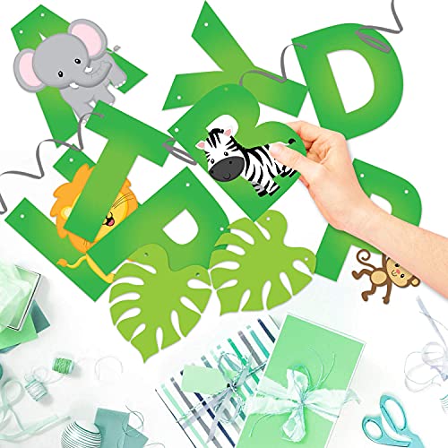 Festiko® Jungle Theme Happy Birthday Party Decoration Combo (31 Pcs), Jungle/Safari Themes Party Favors for Kids/1st Birthday Decoration(Birthday Banner, Balloons) - Image 4