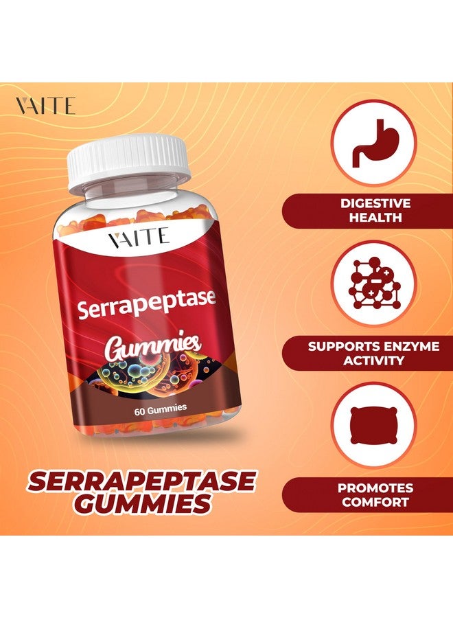 ڤايت مكمل سيرابيبتاز 120000 وحدة إس بي يو - عالي الفعالية، يدعم الإنزيم البروتيني، غير معدّل وراثيًا، خالٍ من الجلوتين، نباتي، صحة الجهاز الهضمي، يدعم نشاط الإنزيم، يعزز الراحة، سهل الهضم، 60 حبة جيلاتينية - Image 2