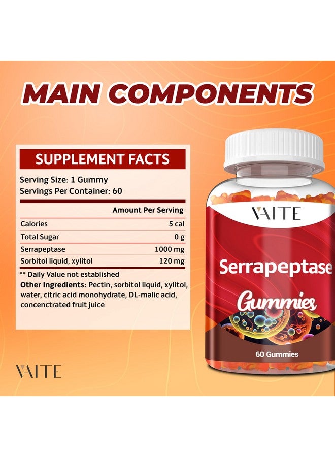 ڤايت مكمل سيرابيبتاز 120000 وحدة إس بي يو - عالي الفعالية، يدعم الإنزيم البروتيني، غير معدّل وراثيًا، خالٍ من الجلوتين، نباتي، صحة الجهاز الهضمي، يدعم نشاط الإنزيم، يعزز الراحة، سهل الهضم، 60 حبة جيلاتينية - Image 3