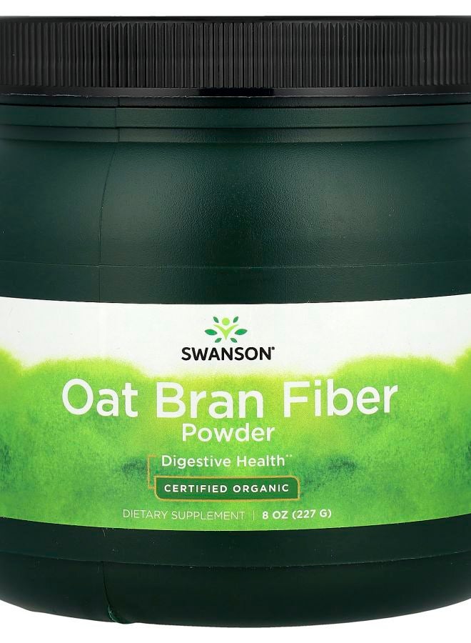 SWANSON Certified Organic Oat Bran Fiber Powder 8 oz (227 g) - Image 1