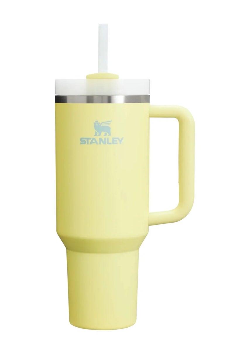 Stanley Quencher H2.0 FlowState Tumbler with Handle – 40 oz (1.18L) | Vacuum Insulated Stainless Steel Travel Mug with Lid & Straw – Citron Yellow - Image 1