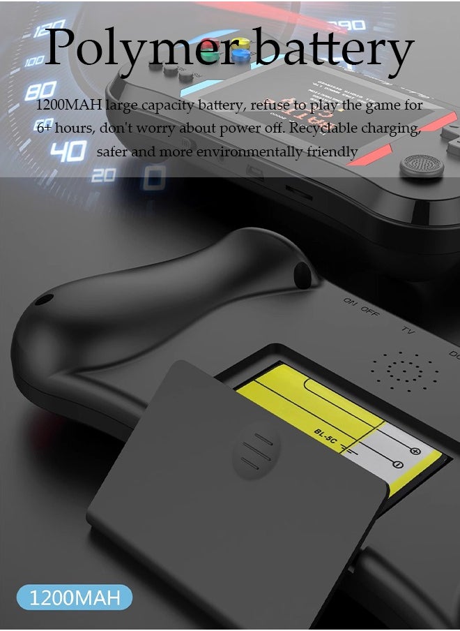 DUNISO - Handheld game console, 3.5-inch high-definition color screen retro portable game console, built-in 500 classic games, 1200mAh rechargeable, can connect to TV and controller - Image 1