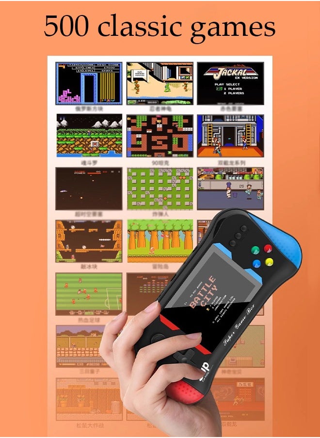 DUNISO - Handheld game console, 3.5-inch high-definition color screen retro portable game console, built-in 500 classic games, 1200mAh rechargeable, can connect to TV and controller - Image 1