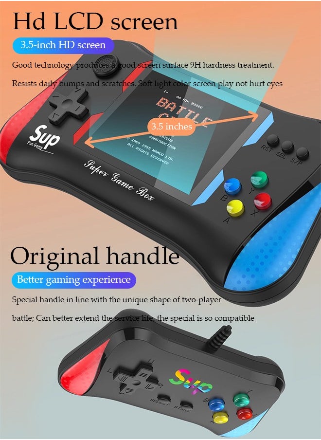 DUNISO - Handheld game console, 3.5-inch high-definition color screen retro portable game console, built-in 500 classic games, 1200mAh rechargeable, can connect to TV and controller - Image 1