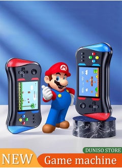 Handheld game console, 3.5-inch high-definition color screen retro portable game console, built-in 500 classic games, 1200mAh rechargeable, can connect to TV and controller