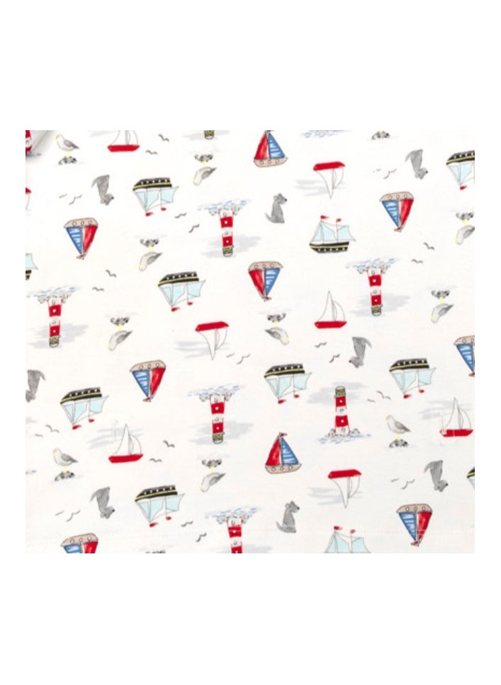 Generic - Boys Pajamas 100% Cotton Toddler Clothes Set Little Shark Long Sleeve Sleepwear 2 Piece Kids Pjs Size 5-7 Years - Image 1