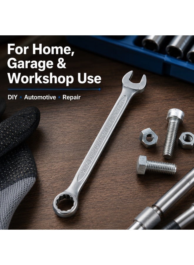 5/16 Inch Combination Wrench, Chrome Vanadium Steel Open End & 12-Point Ring Spanner For Car Repair, Plumbing, Bicycle, Garage & DIY Maintenance - Image 5