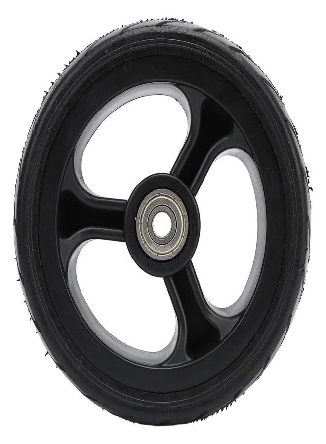 Chiffonade 5 Inch Solid Rubber Tire with 8mm Axle Bore Hole - for Trolley, Hand Truck & Garden Equipment, Heavy Duty Replacement with Smooth-Rolling Design - Image 1