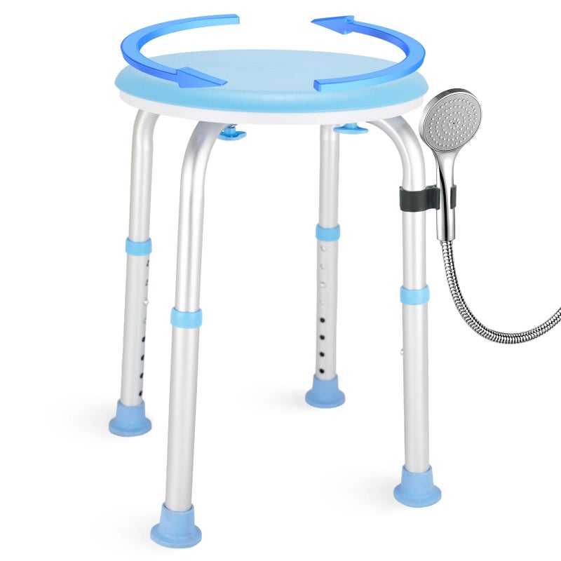 pxsulliao FSAHSA Adjustable Swivel Bath Seat Shower Chair for Inside Shower Shower Seat for Inside Tub Bathroom Bench Bath Chair for Elderly and DisabledEligible 350 lbs Adjustable Shower Stool - Image 2
