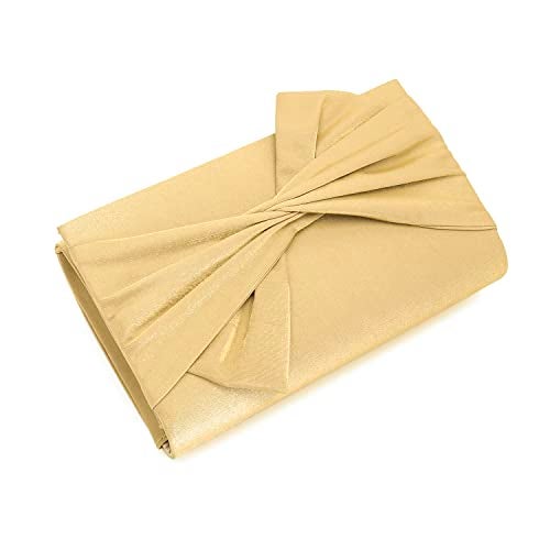 IXEBELLA Satin Evening Bag Bow Flap Clutch Purse for Women Formal Party/Prom/Wedding (Gold) - Image 4