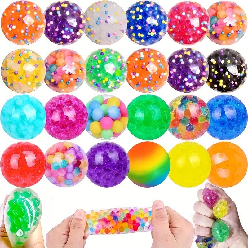 Mini Squishy Stress Relief Water Bead Ball 3.5cm TPR - Image 1
