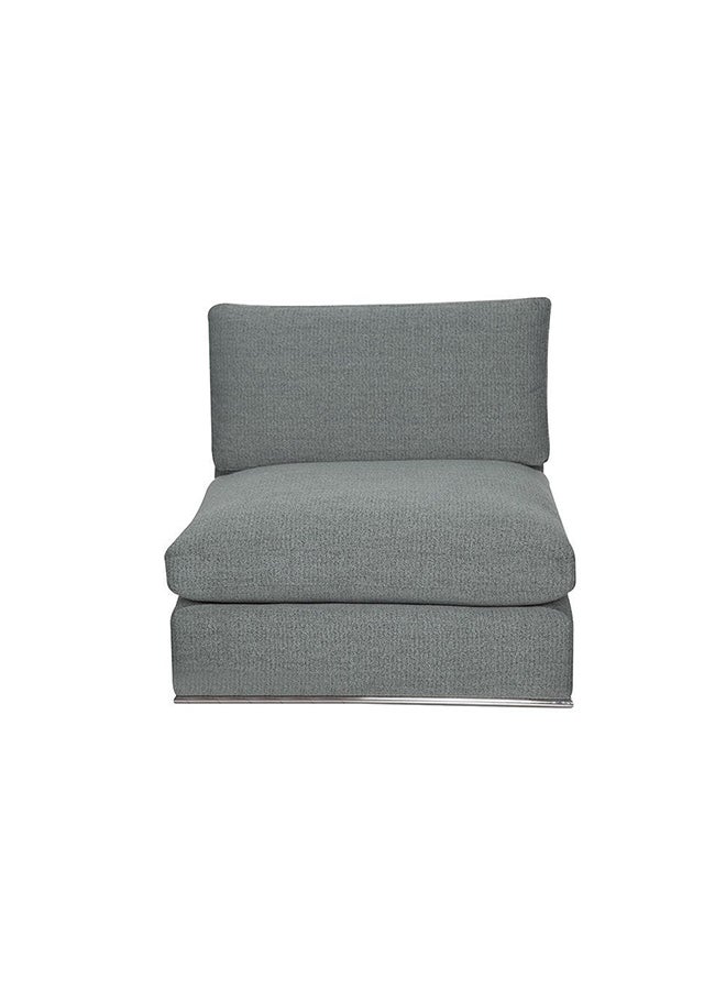 DANUBE HOME Paddington 1 Seater Armless Fabric Modular Sofa Accent Chair Modern Design One Seat Sofas Comfortable Living Room Seating Furniture For Home L 96 x W 103 x H 66 cm Teal Green  - Image 1