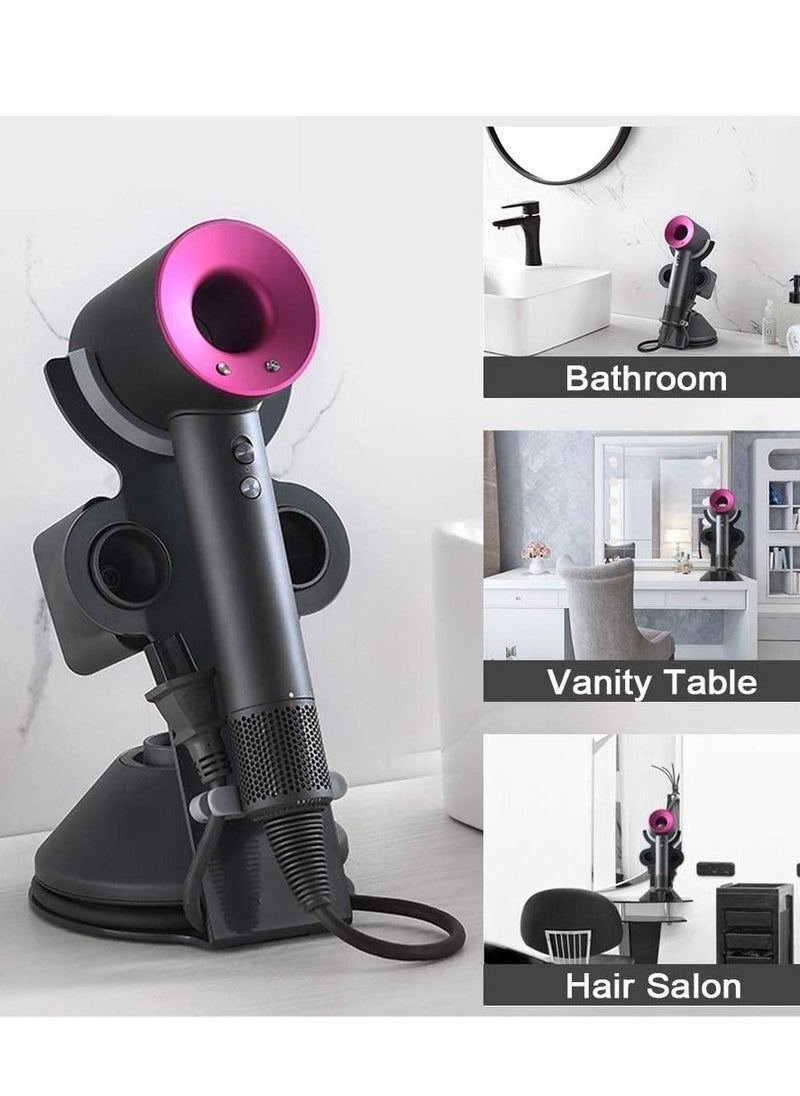 KASTWAVE Hair Dryer Holder for Dyson Supersonic Magnetic Stand Holder with Power Plug Cable Organizer Bracket Bathroom Organizer for Dyson Supersonic Hair Dryer  - Image 3