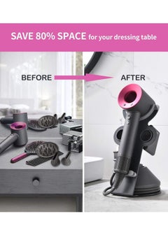 KASTWAVE Hair Dryer Holder for Dyson Supersonic Magnetic Stand Holder with Power Plug Cable Organizer Bracket Bathroom Organizer for Dyson Supersonic Hair Dryer  - Image 5