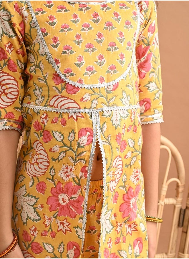LILPICKS Printed Kurta with Sharara Set  - Image 5